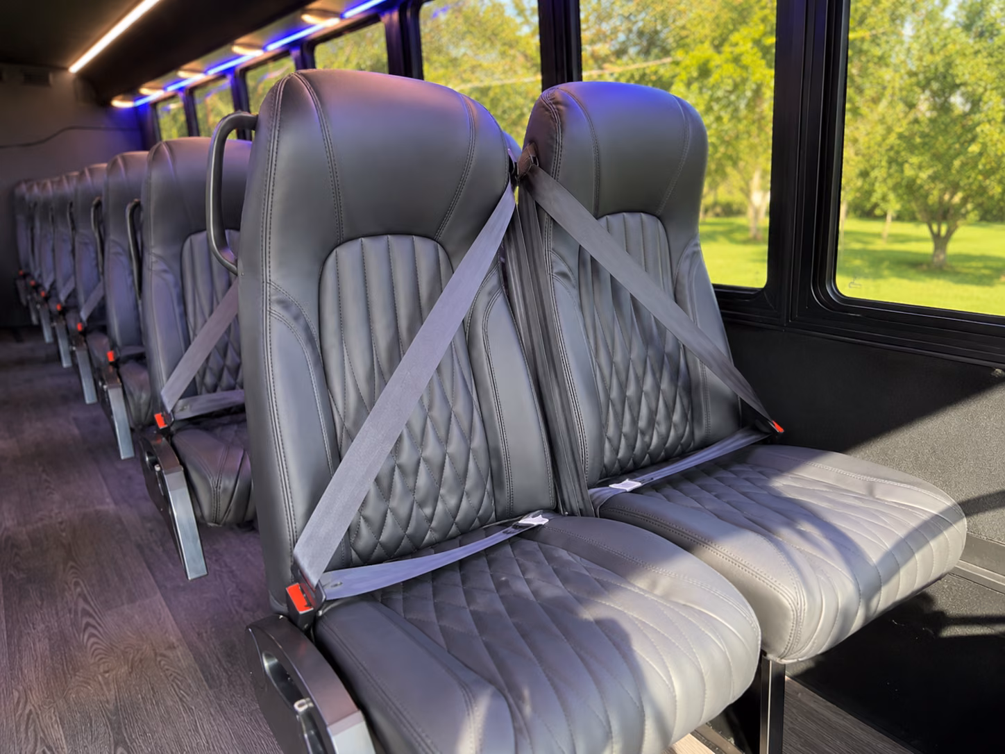 porterville 20 passenger minibus inside