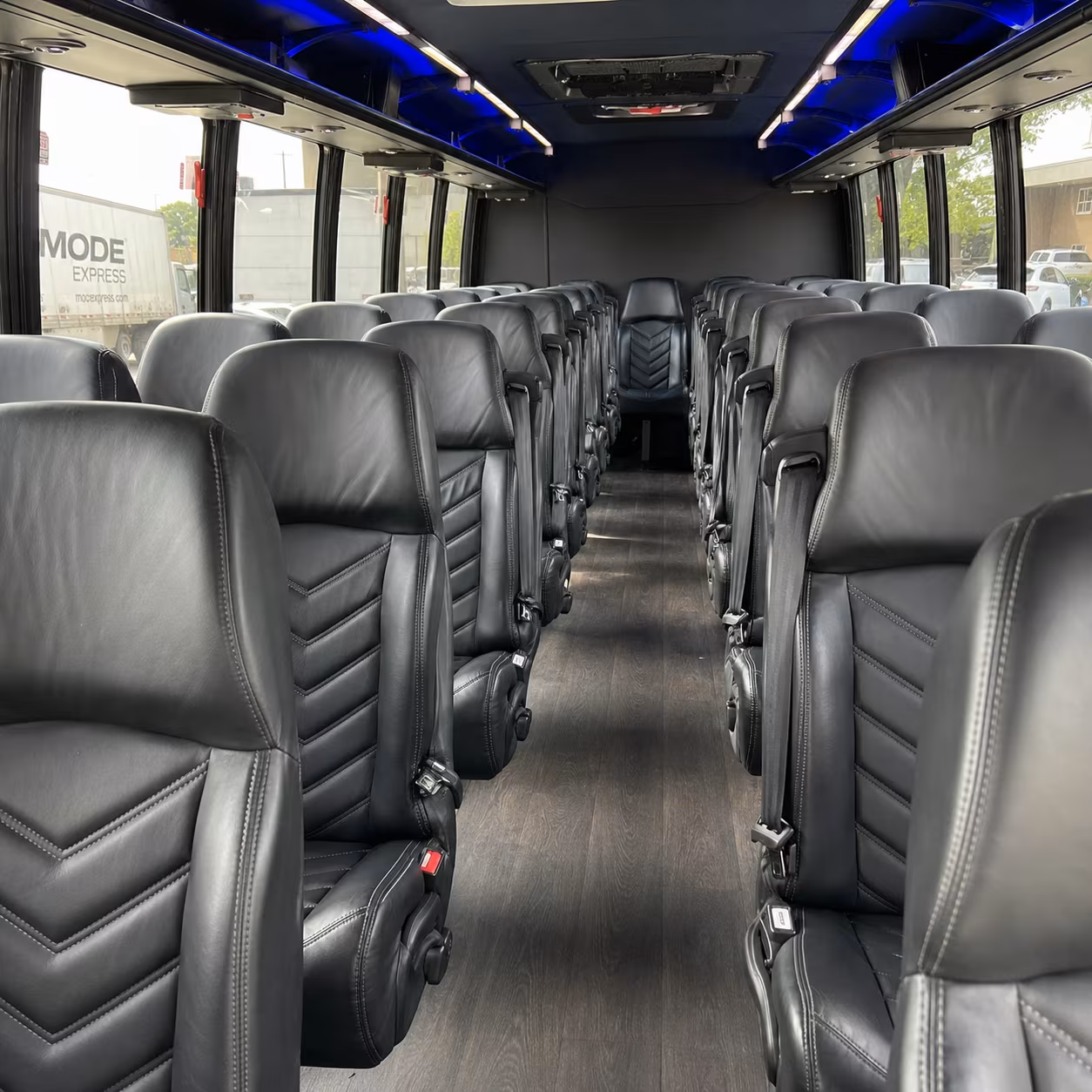 porterville 25 passenger minibus interior