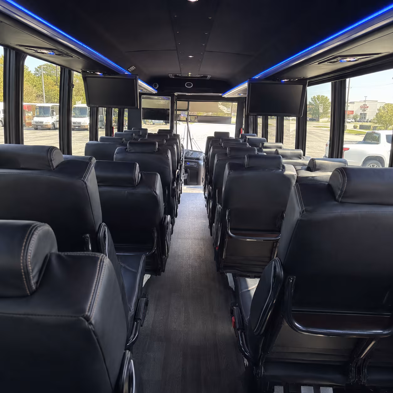 porterville 28 passenger minibus inside