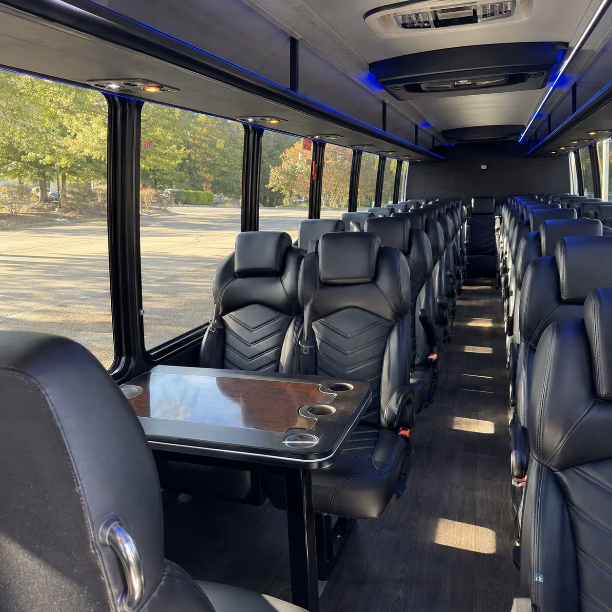 porterville 28 passenger minibus interior
