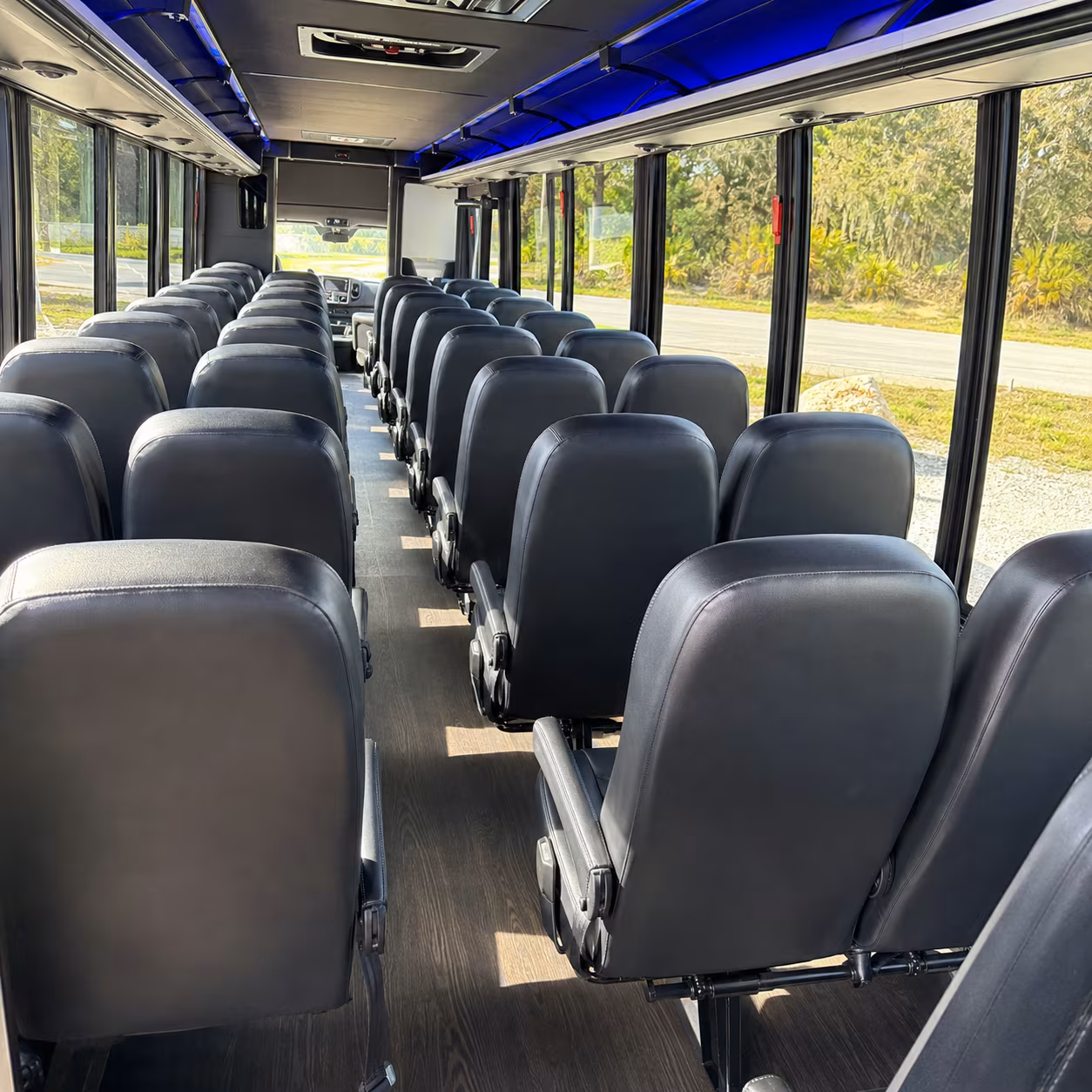 porterville 30 passenger minibus interior
