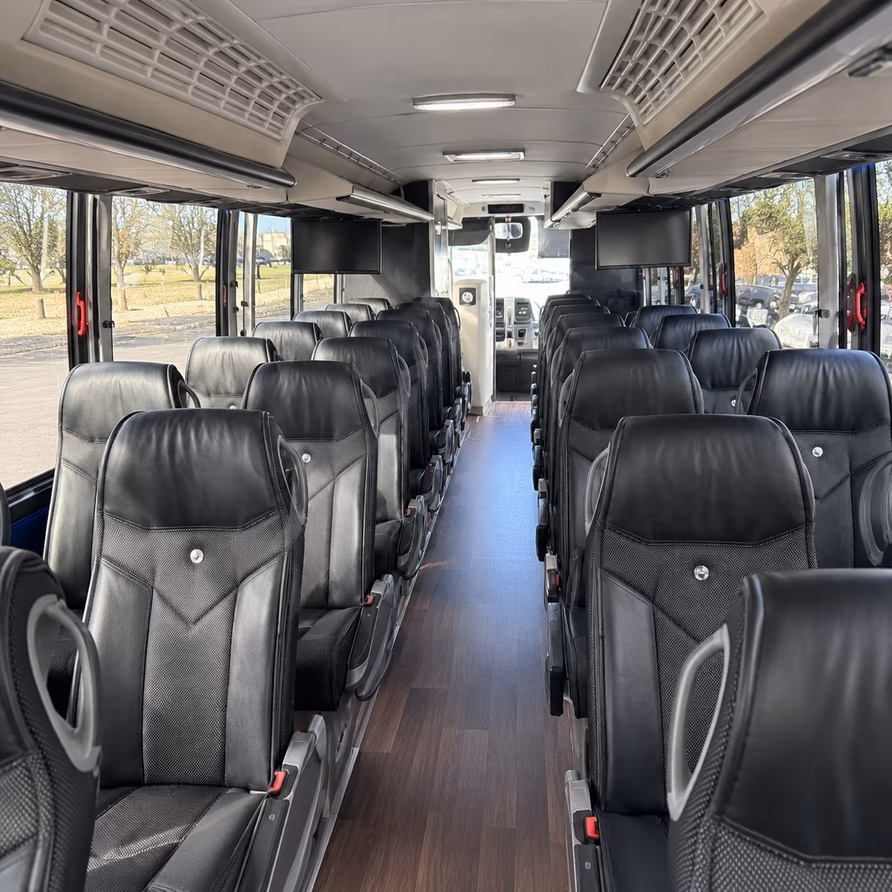 porterville 56 passenger charter bus interior