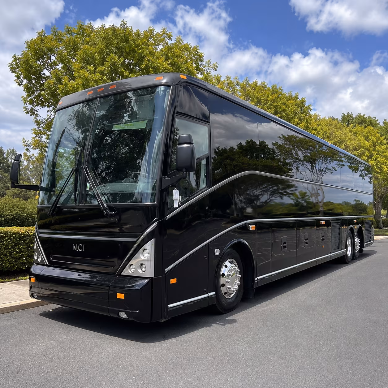 porterville 56 passenger charter bus