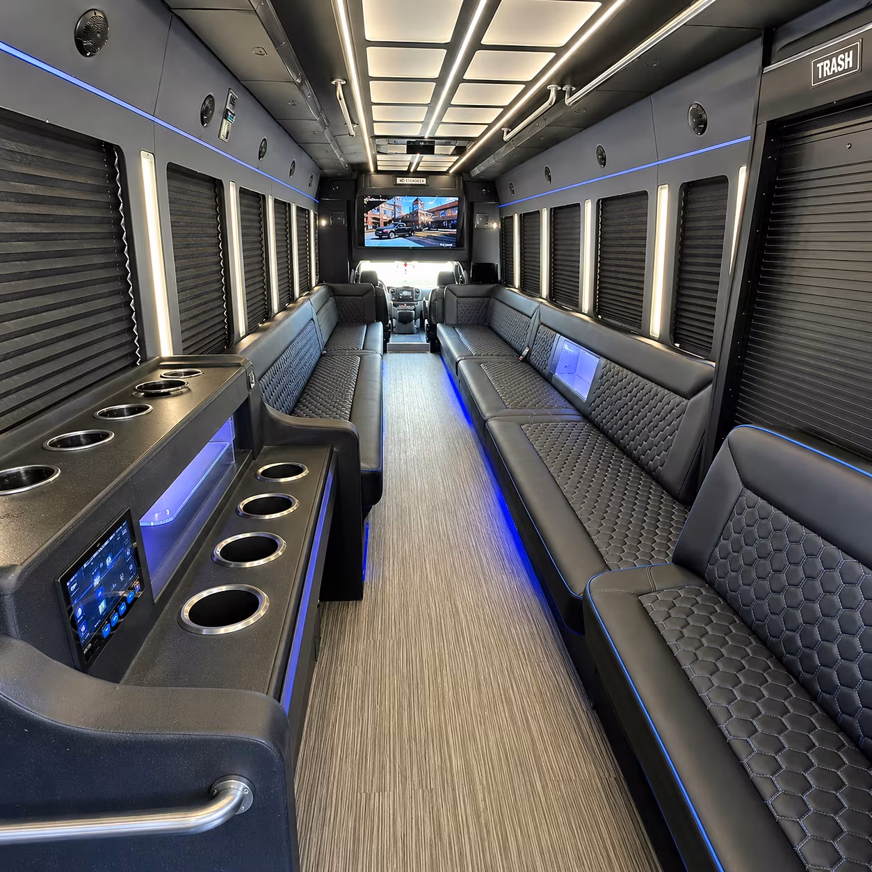 porterville party bus rental interior